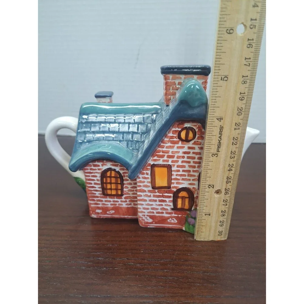 Thomas Kincaid Red Brick Cottage Teapot